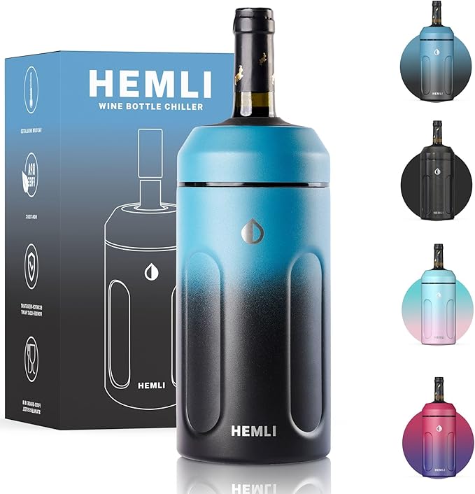 Wine Chiller, Wine Bottle Chiller, Wine Bottle Cooler, Wine Chiller Sleeve, Wine Cooler Holder, Champagne Chiller, Wine Gift Ideas