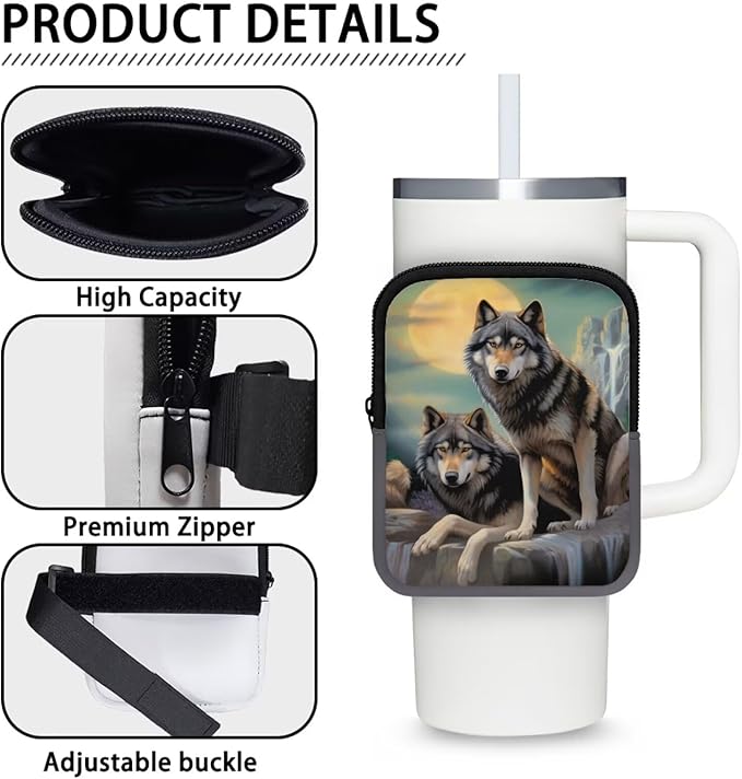 Cup Carrier Pouch Water Bottle Pouch for Stanley Accessories