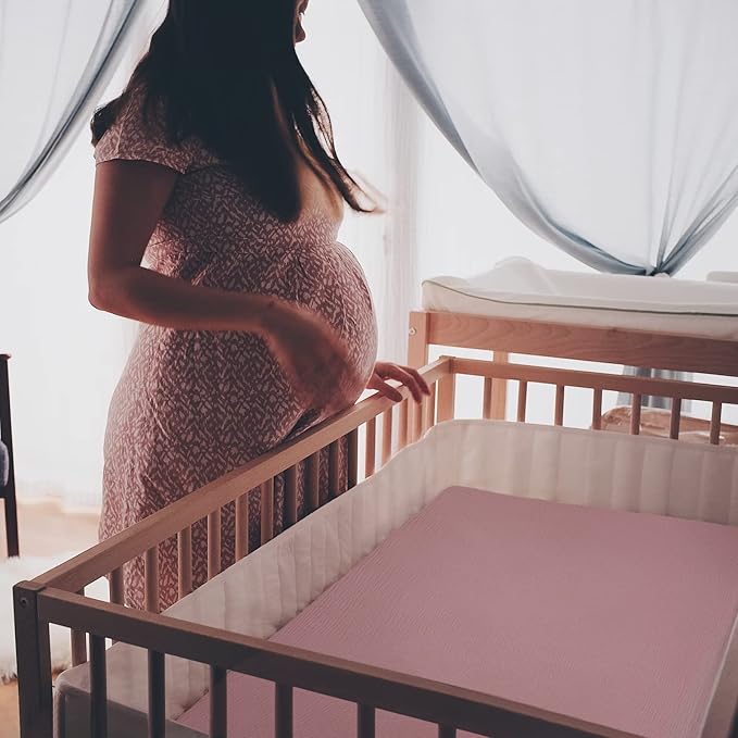 Baby Muslin Crib Sheets - Toddler Cotton Fitted Crib Sheets Neutral for Boys and Girls 2Pack