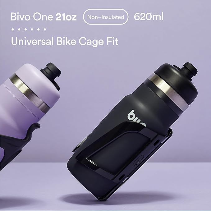 One 21oz Non Insulated Stainless Steel Bike Water Bottle - Lightweight for Cycling, Travel, Kids - No Plastic Taste, Fits Most Cages, Dishwasher Safe - (Raw)