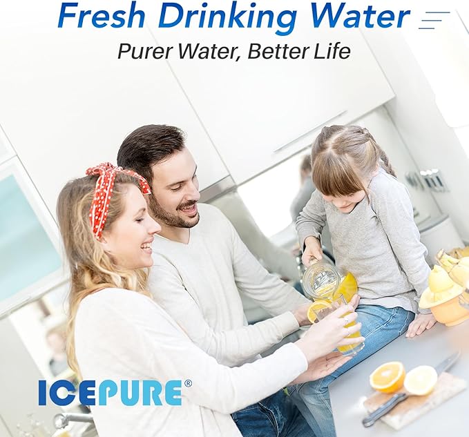 ICEPURE 20" x 4.5" Whole House Pleated Sediment Filter for Well Water,Remove Rust,Chlorine, Replacement Cartridge for ECP5-BB, AP810-2, HDC3001, SPC-45-1005, CP5-BB, ECP1-20BB, S1-20BB,R30-20BB,2Pack