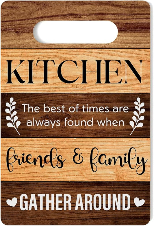 Farmhouse Kitchen Decor, Kitchen Signs Wall Decor, Kitchen Decorations, Kitchen Door Wall Hanging Decor, Kitchen The Best Of Times Are Always Found Wood Sign, Kitchen Gifts for Friends 8 x 12 Inch