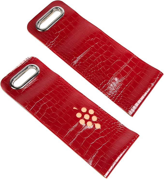 Leather Wine Bag with Handles Reusable Wine Carrier Bag Carrier Tote PU Leather Wine Gift Bag for Party Picnic Travel for Wine Lover Color Red with Pattern 1 Bottle
