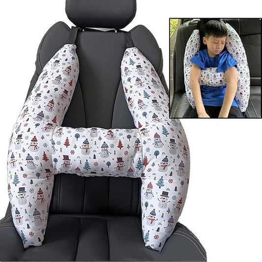 Car Travel Pillow for Kids Adults Soft Neck Pillow Head and Body Support Pillow Breathable Seat Pillow Car Aircraft Travel Pillow Neck Support Pillow Cushion for Long Journey Travel Accessories