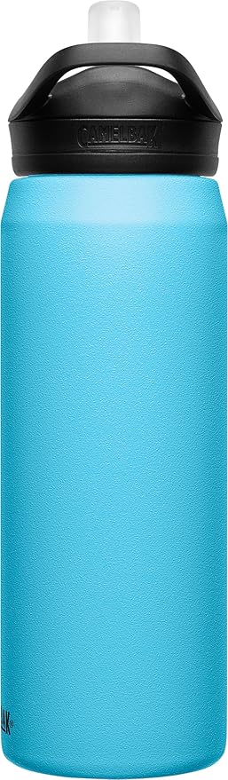 CamelBak Eddy+ Water Bottle with Straw 25oz - Insulated Stainless Steel, Nordic Blue