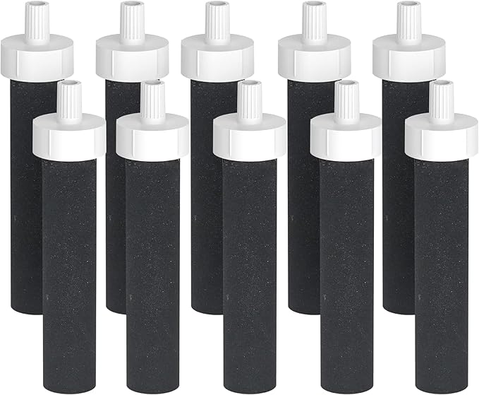 Water Bottle Filter, Replacement for Brita Water Filter Compatible with Brita BB06 Hard Sided, Stainless Steel and Sport Bottle Filter, Plastic Bottle Filter, 10 Packs