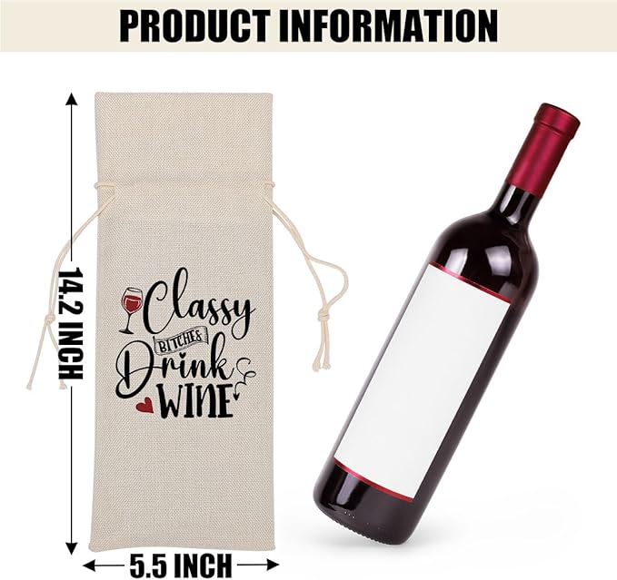 Funny Wine Quotes Wine Bag Wine Tasting Party Supplies for Wine Lovers Women Men Bride Groom Friend Mum Christmas Birthday Wedding Bachelorrette Party Wine Bags