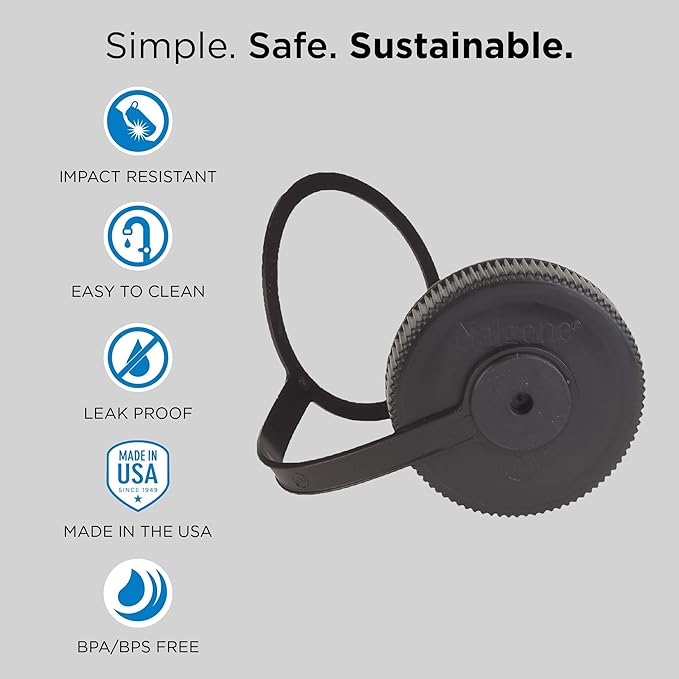 Nalgene Sustain Tritan BPA-Free Water Bottle Made with Material Derived from 50% Plastic Waste, 32 OZ, Wide Mouth
