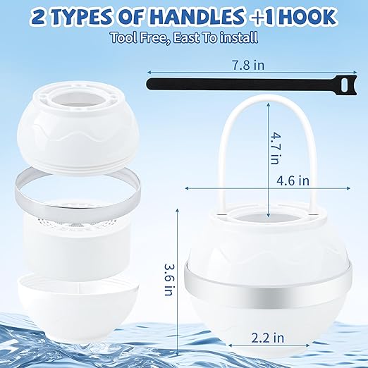 Upgraded Bath Ball Filter,8 Stages Bath Filter for Tub Faucet,Removes Hundreds of Contaminants | Remove Chlorine Improve Water Quality | Purify Your Bathwater for Healthier Skin and Hair, BPA-Free