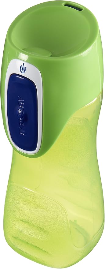 Contigo Trekker Kids Water Bottle with Spill-Proof Lid, 14oz Water Bottle with Leak-Proof Technology, BPA-Free, Granny Smith & Nautical, 2-Pack