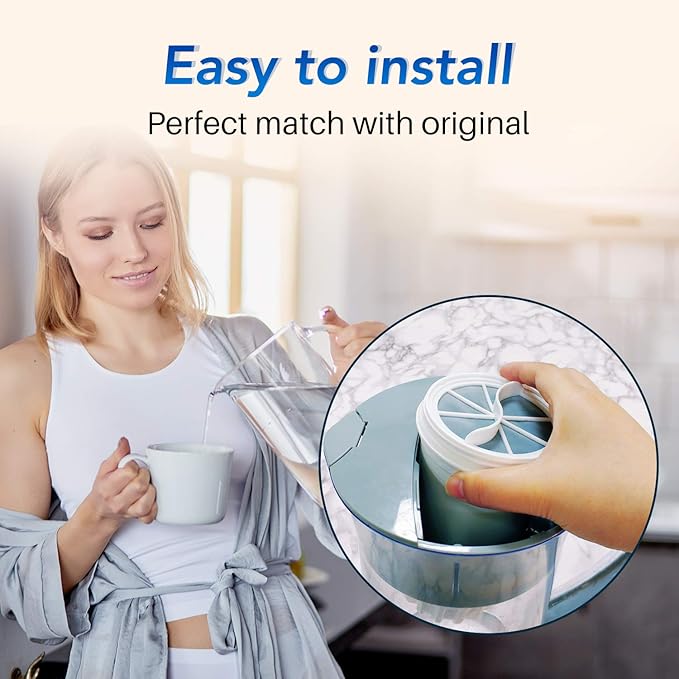 ICEPURE NSF53 6-Stage Pitcher Water Filter Replacement for Zero Pitchers ZR-017, ZR-001, ZR-003, ZR-004, ZR-006, ZR-008, ZR-012, ZR-600,0-TDS 2PACK