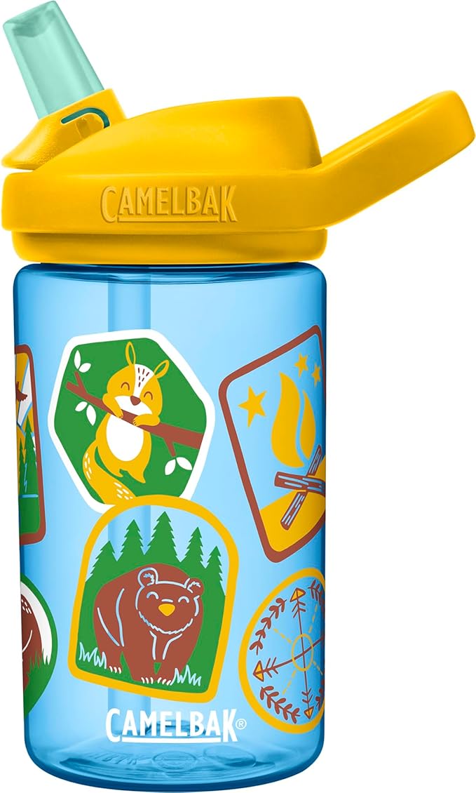 CamelBak Eddy+ 14oz Kids Water Bottle with Tritan Renew – Straw Top, Leak-Proof When Closed - Limited Edition Colors