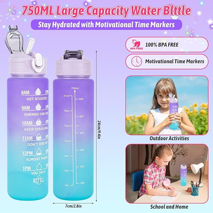 Unicorns Gifts for Girls 5 6 7 8 9 10+,Kids Unicorn Toys Set with Light Up Star Pillow/Headband/Eye Mask/Water Bottle/Pencil Case/Diary Birthday Gifts