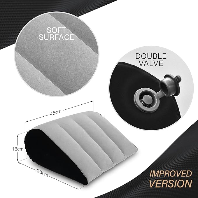 Positioning Wedge Leg Elevation Pillow-Neck Pillows for Pain Relief Deep Sleep Bed Cushion Body Pillow-Knee Pillow Bed Accessories Lumbar Support Pillow for Back Sleeper,Fast Inflating Deflation