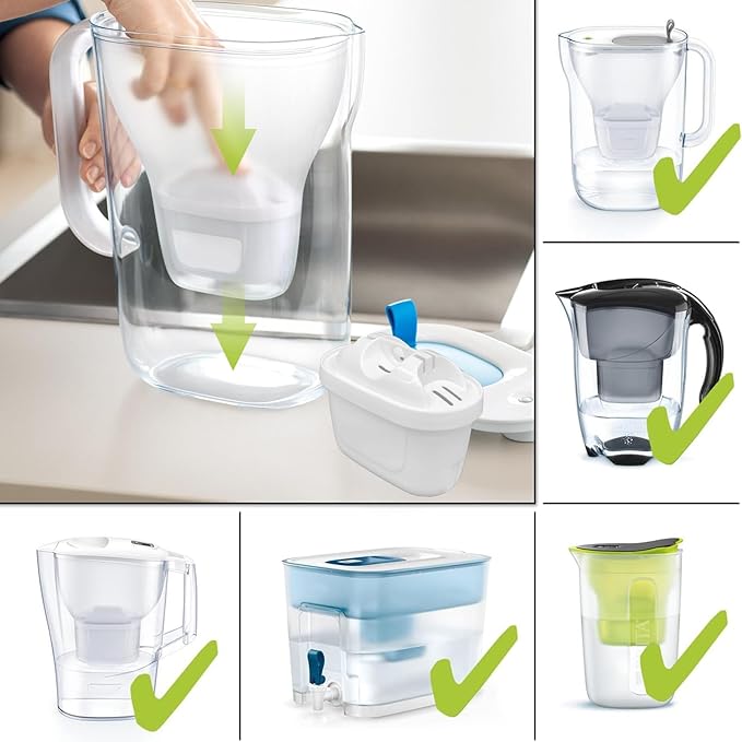 Replacement Filter for Pitcher,Compatible with 1001122/105731 Maxtra Mavea Pitcher Cartridges,Except for the Classic Type,Pack of 6.