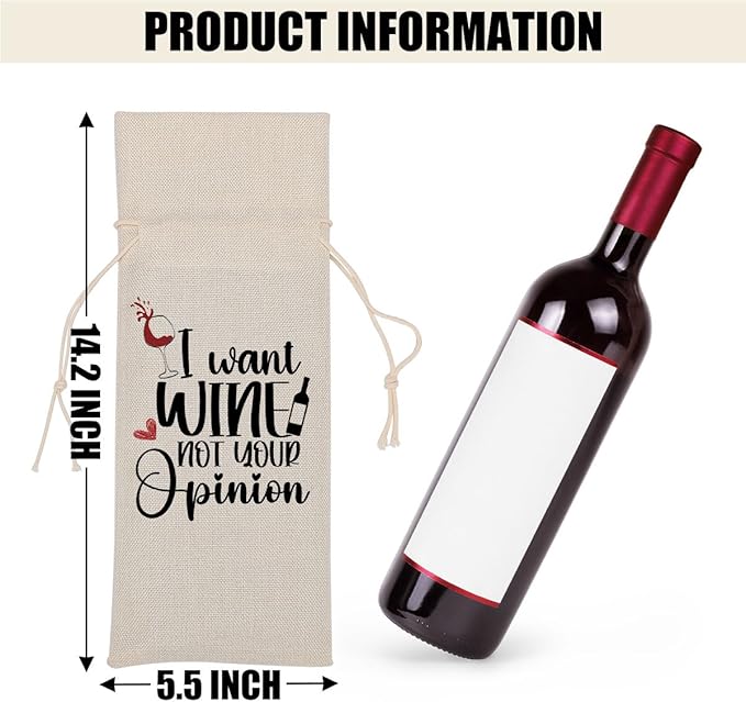 Funny Wine Quotes Wine Bag Wine Tasting Party Supplies for Wine Lovers Women Men Bride Groom Friend Him Christmas Birthday Wedding Bachelorrette Party Wine Bags