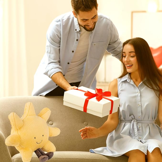 Cute Sun Plush Toy, 19" Sunshine Stuffed Animal, Smiling Fun Filled Sun Pillow, Sunshine Animal Pillow Soft Plush Toy for Children's Birthday Gift