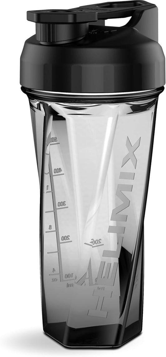 HELIMIX 2.0 Vortex Blender Shaker Bottle Holds upto 28oz | No Blending Ball or Whisk | USA Made | Pre Workout Protein Drink Shaker Cup | Weight Loss Supplements Shakes | Top Rack Safe