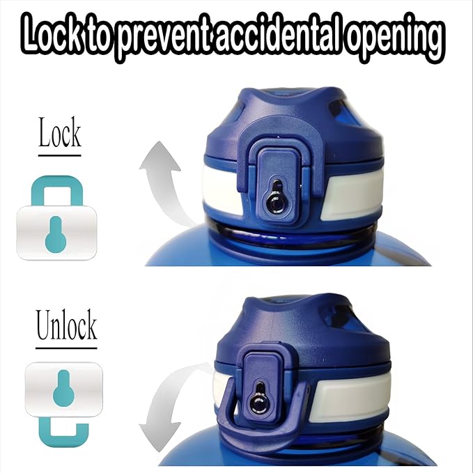 Sports Water Bottle, 50 Oz/1500mL, Leak Proof BPA Free Travel Outdoor For Men Women (Blue)