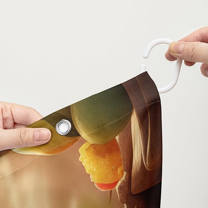 AILONEN Cartoon Koala Shower Curtain for Kids,Kawaii Fruit Koala Shower Curtain for Bathroom,Girls,Lovely Animals Shower Curtain Set with Hooks,48" W*72" H