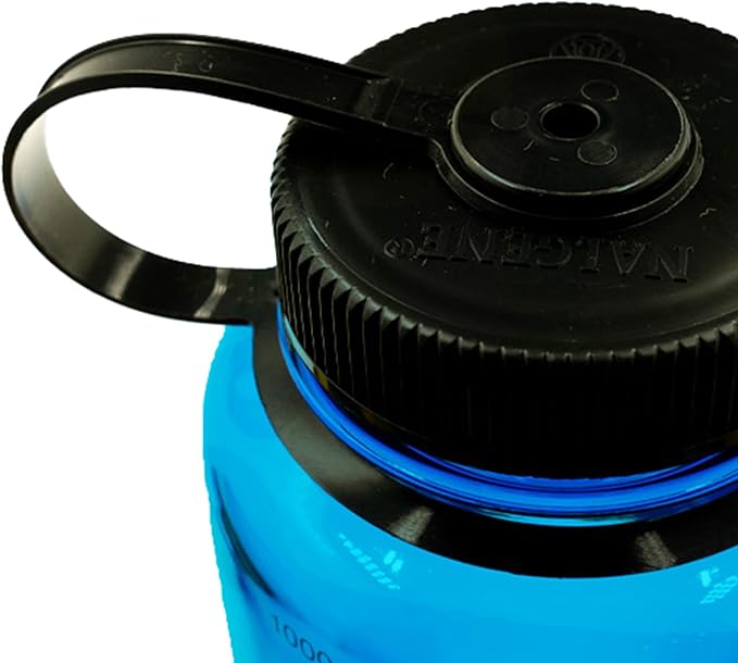 Nalgene Sustain Tritan BPA-Free Water Bottle Made with Material Derived from 50% Plastic Waste, 32 OZ, Wide Mouth, Slate Blue