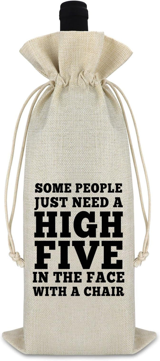 Wine Bag Birthday Gift for Women Men Wine Wrap Bag Birthday Present for Friends Family Coworker Him Her Boss Birthday Party Decors Reusable Burlap Wine Bag Christmas Gift