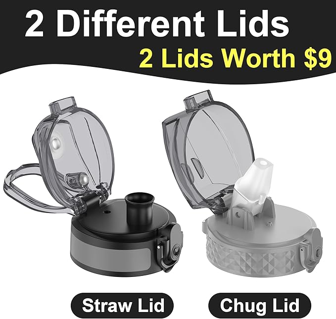 OLDLEY Kids Water Bottle for School with Straw Chug Lid, 15 oz Unbreakable Leak-Proof BPA-Free Motivational Water Bottles with Time Marker for Travel Sports Gym, 2 Lids, Grey