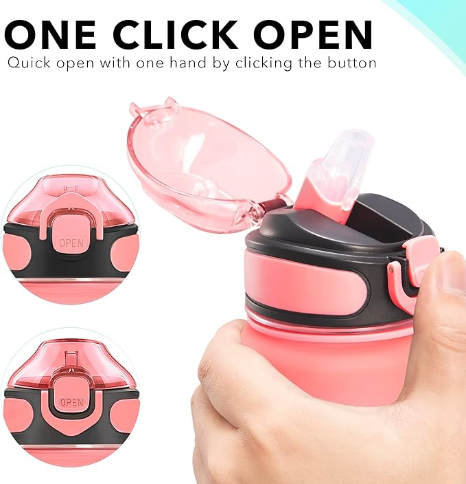 Enerbone 32 oz Drinking Water Bottle with Times to Drink and Straw, Motivational with Carrying Strap, Leakproof BPA & Toxic Free, Ensure You Drink Enough Water for Fitness Gym Outdoor