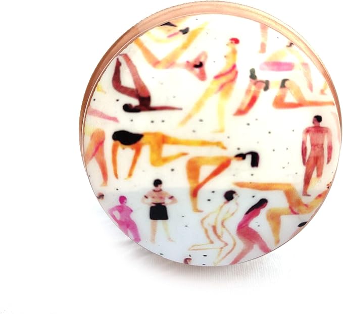 Pure Printed Copper Water Bottle - Leak Proof Ayurvedic Drinkware Copper Vessel for Sports, Gym, Outdoors, Yoga, Health Benefits (30 oz)