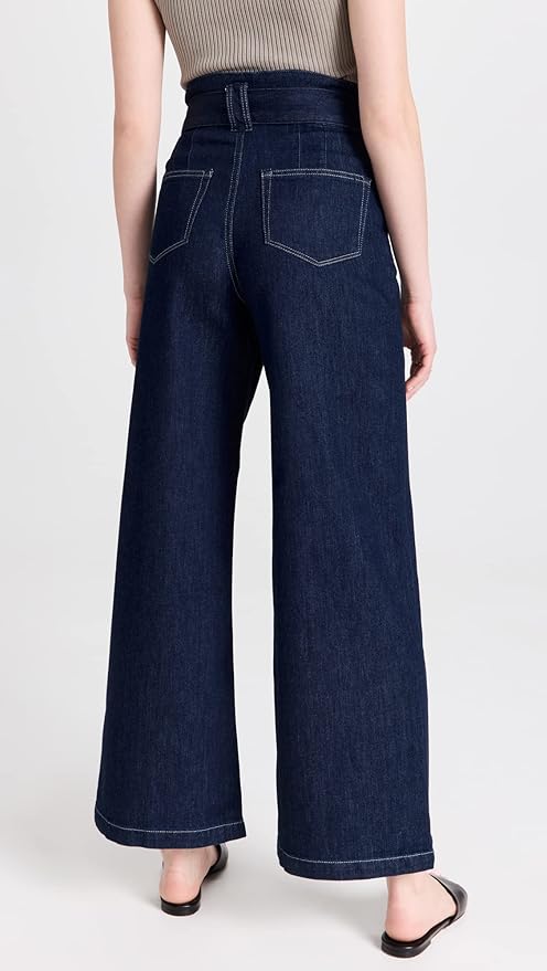 PAIGE Women's Harper Jeans with Flutter Waistband + Self Belt