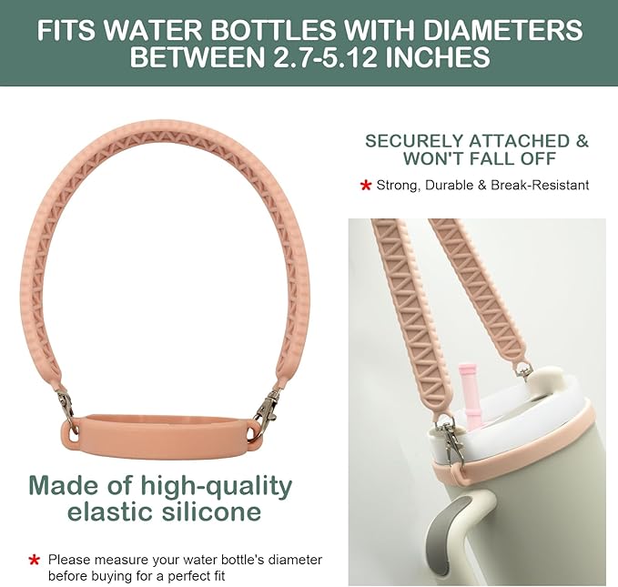 Accessories Set for Stanley 40oz including 6PCS Silicone Spill Proof Stopper 1PCS Straw Cover 1 PCS Siliconce Boot Sleevec 1 PCS Silicone Water Bottle Handle Strap 1PCS Straw & Cleaning Brush