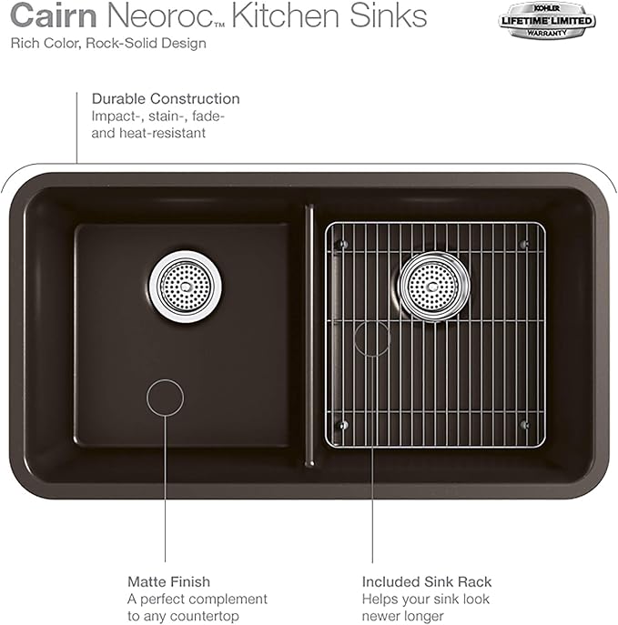 Cairn Undermount Single-bowl Farmhouse Kitchen Sink with Fluted Design