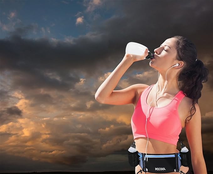 Sports Running Water Bottles - Pack of 2, for Hydration Belt or Vest - Ideal for Running Hiking Cycling (280ml/10oz)