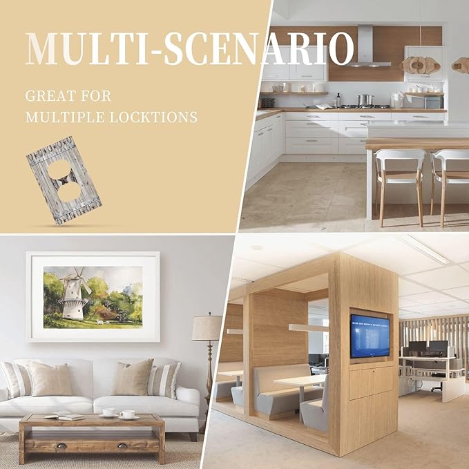 Rustic Western Wood Barn Door Horseshoe Iron Star Single Duplex Wall Plate Covers Light Switch Cover 1 Gang Outlet Plate Decorative Switchplate Covers Electrical Faceplate for Farmhouse Bedroom