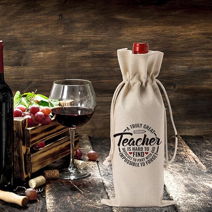 Teacher Wine Bag Teacher Appreciation Gifts Teacher Gifts Thank You Gifts for Teacher Back to School Teacher Gifts Teacher Christmas Gifts End of Year Teacher Gifts
