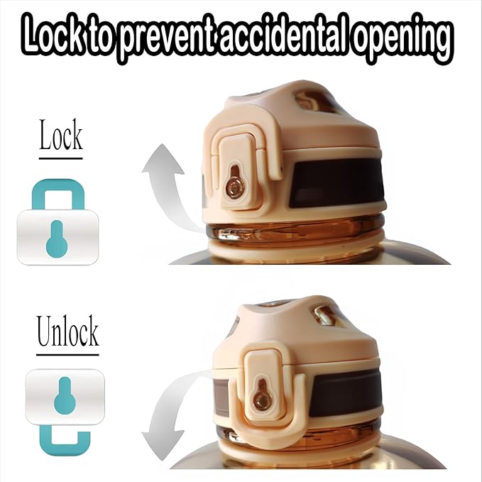 Sports Water Bottle, 50 Oz/1500mL, Leak Proof BPA Free Travel Outdoor For Men Women (Orange)