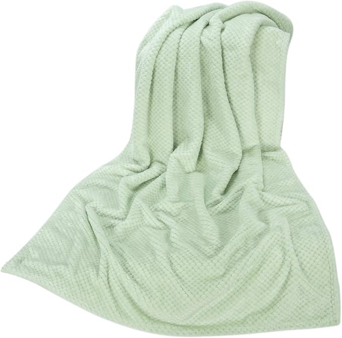 Fuzzy Throw Blanket, Plush Fleece Blankets for Adults, Toddler, Boys and Girls, Warm Soft Blankets and Throws for Bed, Couch, Sofa, Travel and Outdoor, Camping (40Wx60L, M-Pastel Green)