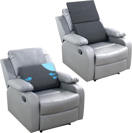 HOMBYS Adjustable Lumbar Support Pillow for Recliner,Multifunctional Memory Foam Back Support Pillow for Recliner,Big Chair Back Support,Back Support Cushion for Office Chair/Car,20"x13.8"x5"