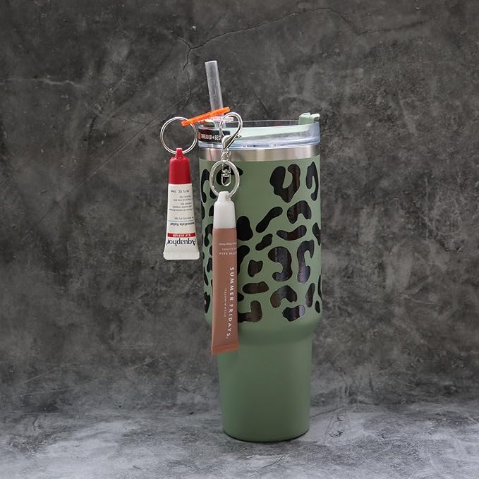 PIAOLGYI Tumbler Straw Charm Holder,Water Bottle Accessories for Stanley,Acrylic Cup Straw Charm Holders(8 Pcs)