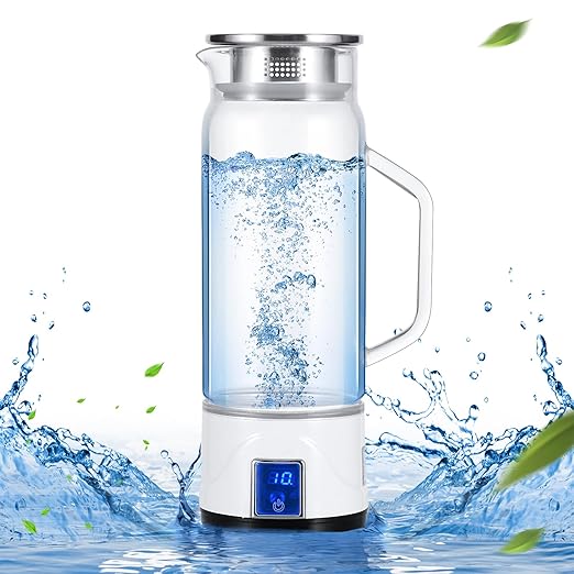 Large Hydrogen Water Bottle 2024, Upgraded Hydrogen Water Bottle Generator with Handle, 1L Large Capacity Hydrogen Water Ionizer Machine with PEM SPE Technology for Home/Office/Daily Drinking