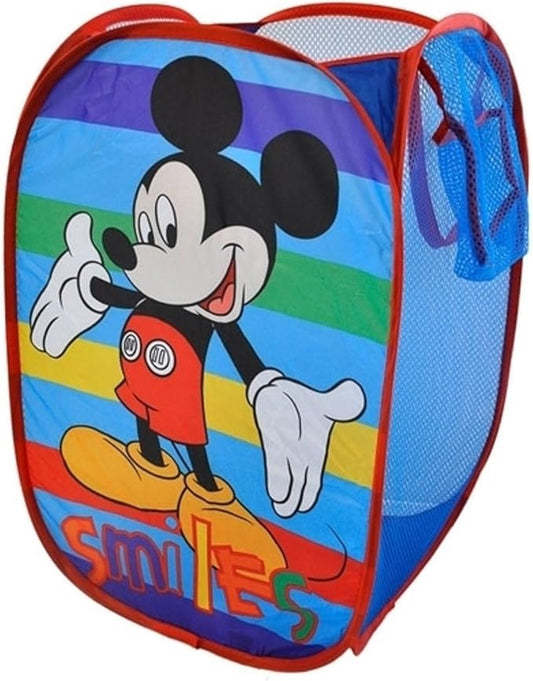 Disney Mickey Mouse Pop Up Hamper with Durable Handles, 21"H x 13.5"W x 13.5" L