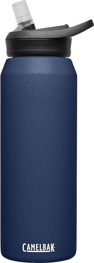 CamelBak eddy+ Water Bottle with Straw 32oz - Insulated Stainless Steel, Navy