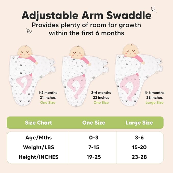 KeaBabies 3-Pack Organic Baby Swaddle Sleep Sacks - Newborn Swaddle Sack, Ergonomic Baby Swaddles 0-3 Months, Swaddles for Newborns,Baby Sleep Sack, Baby Swaddle Blanket Wrap,Baby Essentials(Nordic)