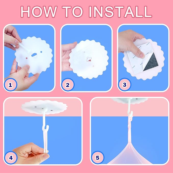 Daksha Princess Bed Canopy for Girls Room, Top and Door Trim with Lace Design, Pink Bed Canopy with Ruffles Fits Single, Twin, Full, and Queen Beds, Bedroom Decoration