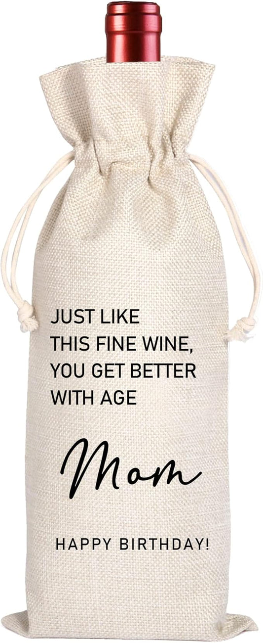 Maydvdv Mom Birthday Gifts Wine Bag|Best Mom|Mom Gifts|Mom Wine Bag|Gift Ideas for Mom|Gifts for Mom from Daughter(11MA27)