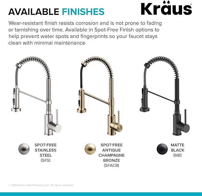 KRAUS Bolden Touchless Sensor Commercial Pull-Down Single Handle 18-Inch Kitchen Faucet in Spot Free Antique Champagne Bronze, KSF-1610SFACB