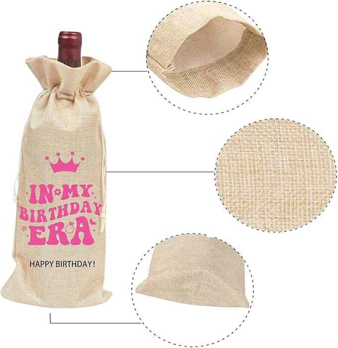 comfit Birthday Wine Gift Bags, Birthday Party Decoration Wine Bag Gifts, Happy Birthday decor, Pairs Well with Celebrating Birthday Wine Bag for Her Him