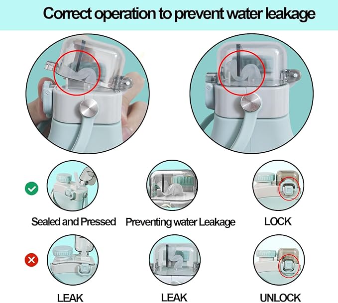 THAIOXYH® Collapsible Water Bottles 20oz Reuseable Leakproof BPA Free Silicone Foldable Water Bottles for Traveling Running Hiking Camping Sports