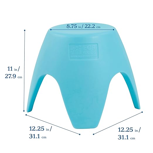 ECR4Kids Ayana Stool Set, Flexible Seating, Cyan Blue, 4-Pack