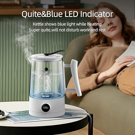 Hydrogen Water Kettle, Hydrogen Water Pitcher, Rich Hydrogen Water Generator Electrolysis Jug BPA Free with SPE and PEM Concentrator Technology, Hydrogen Content up to 2300 PPB